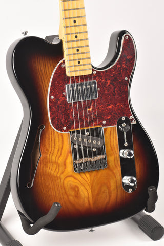G&L Tribute BluesBoy Semi-Hollow, 3-Tone Sunburst