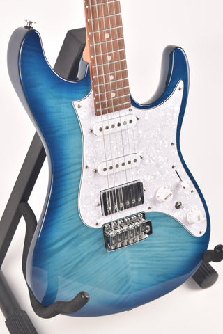 Ibanez AZ22S1F Standard, Transparent Turquoise Burst