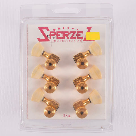 Sperzel Locking Tuners, 3+3 Gold w/Ivory Pegs